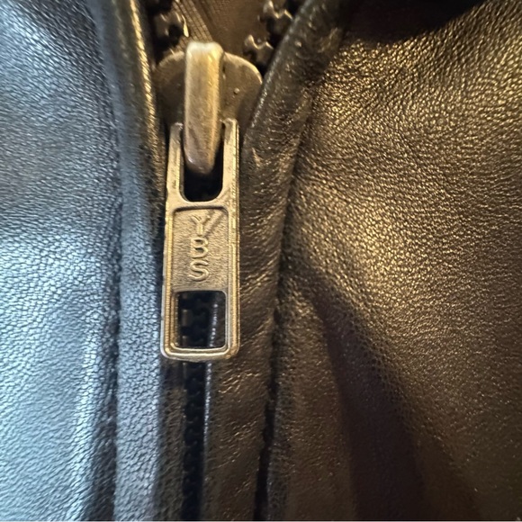 Danier Classic Black Leather Bomber Zip Jacket Thick Lined Vintage Moto 90s - Picture 5 of 16